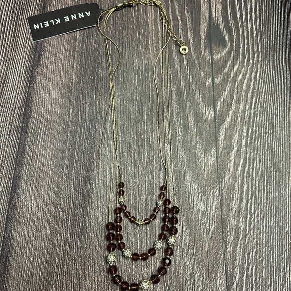 Anne Klein Jewelry - Anne Klein Multi-Strand Brown Necklace NWT